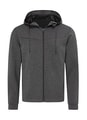 Heren Hoodie Gerecyclede Scuba Stedman ST5840 Anthra Heather